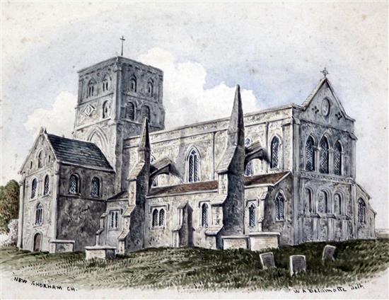 William Delamotte St Marys Church, Shoreham By Sea largest 23 x 30cm, unframed